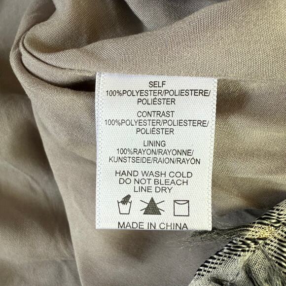 Sunday in Brooklyn Tassel Textured Shine Skirt Gray Gold A-Line Size L Pockets - Picture 7 of 7